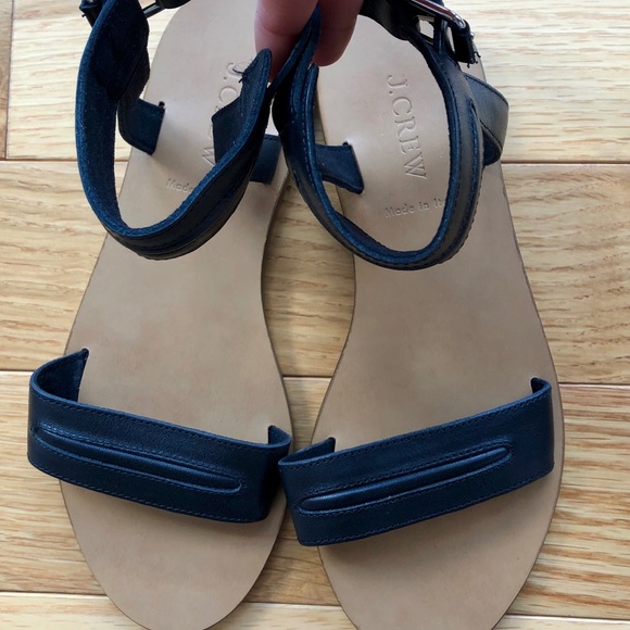 J. Crew Shoes - 💥J.CREW AMALIA SANDALS IN BLACK LEATHER